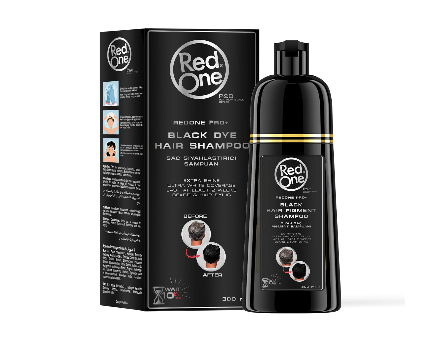 Black Dye Hair Shampoo 300ML/10.14OZ