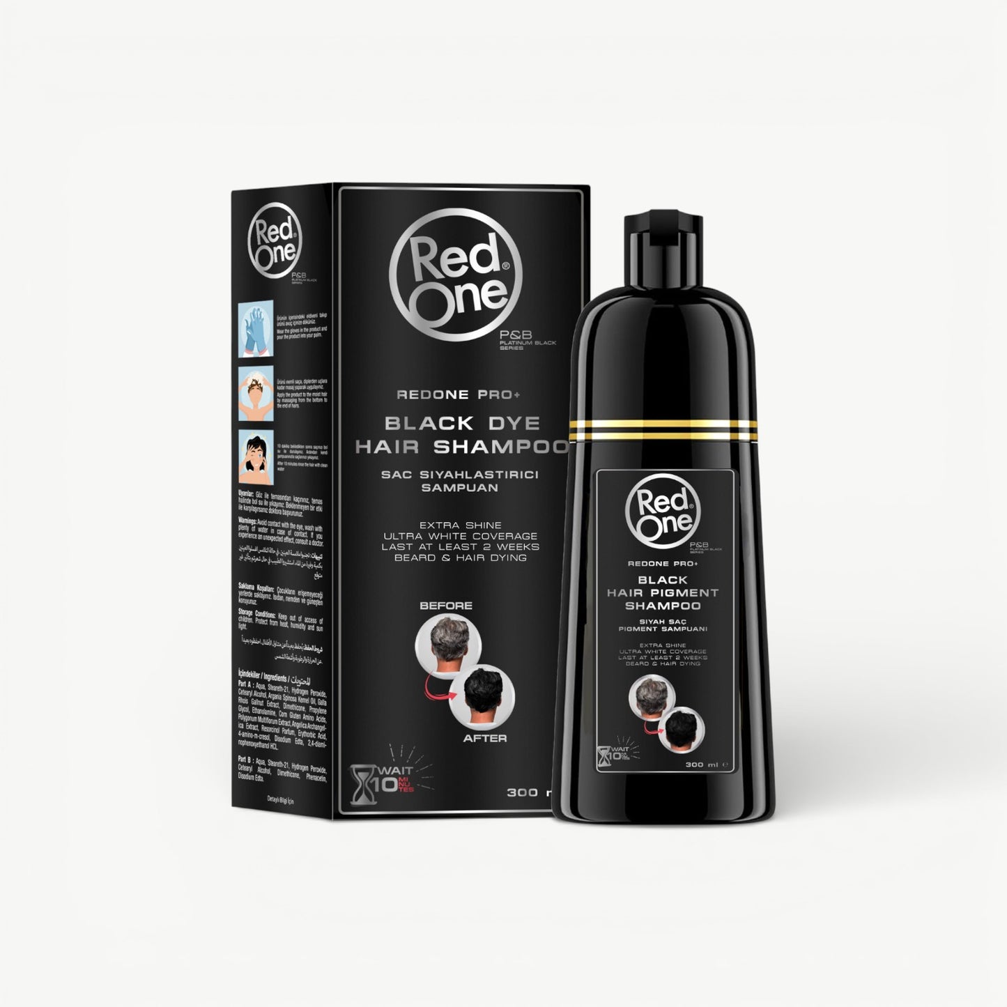 Black Dye Hair Shampoo 300ML/10.14OZ – RedOne USA