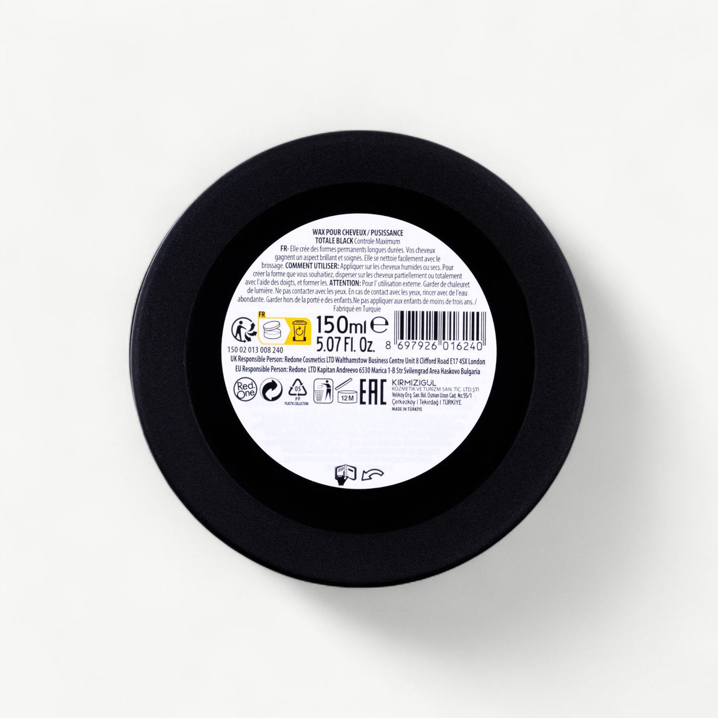 RedOne Aqua Hair Wax - Black - 150ml